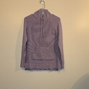 Cozy Purple Knit Hoodie